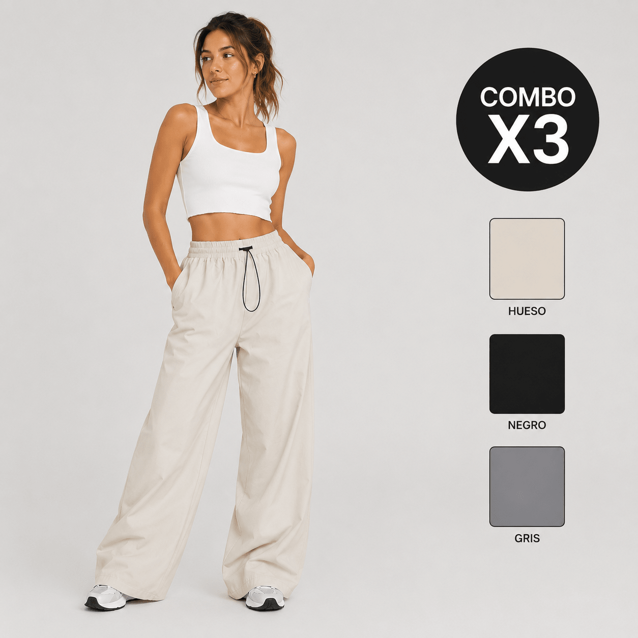C006 Combo Jogger Wide Leg Femenino - WHOLESALE VAB