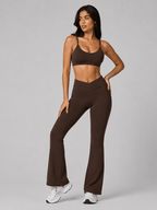 D0012 Set Deportivo Largo Chocolate - WHOLESALE VAB