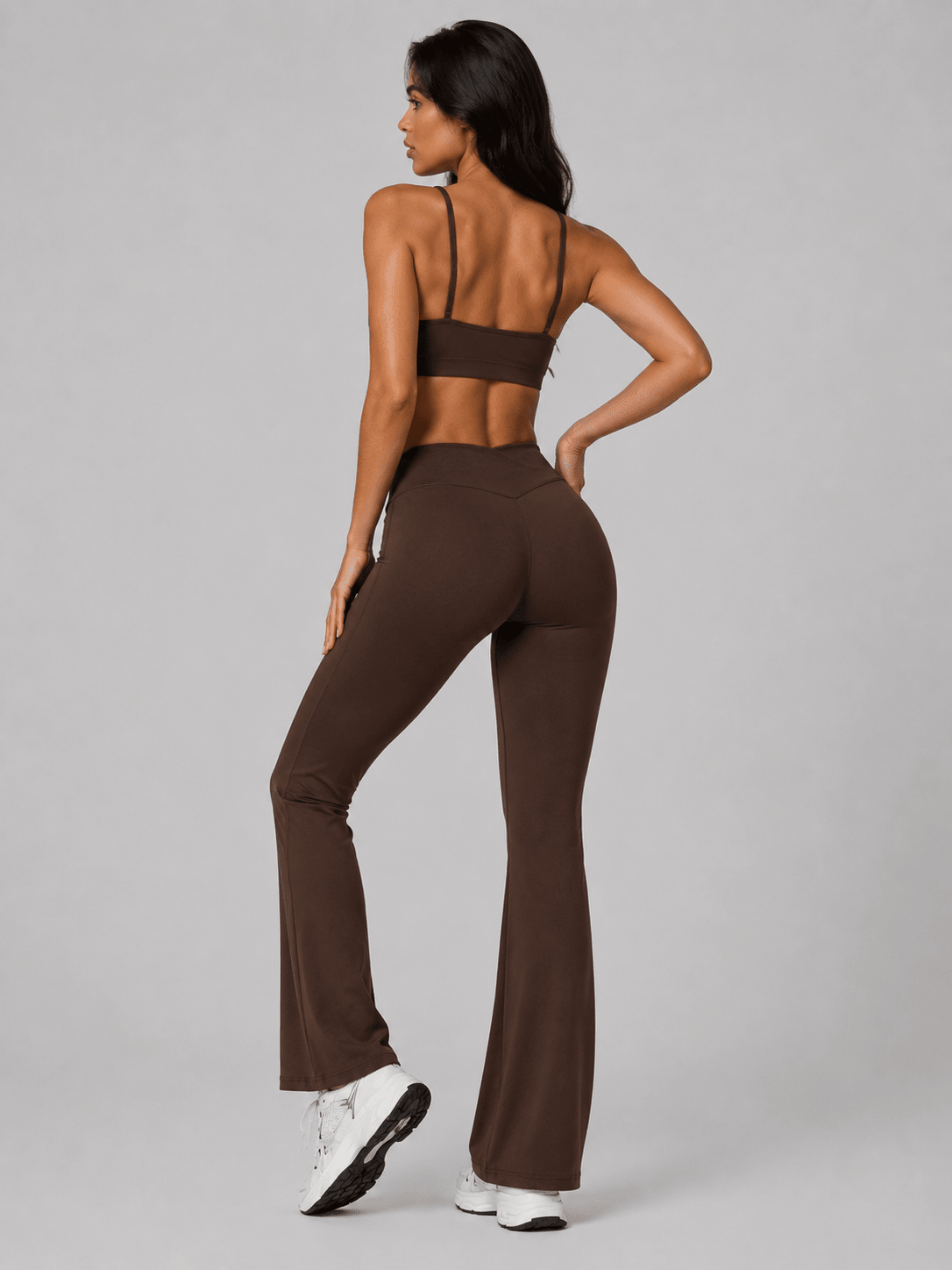 D0012 Set Deportivo Largo Chocolate - WHOLESALE VAB