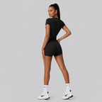 D0015 Set Short Deportivo Negro - WHOLESALE VAB