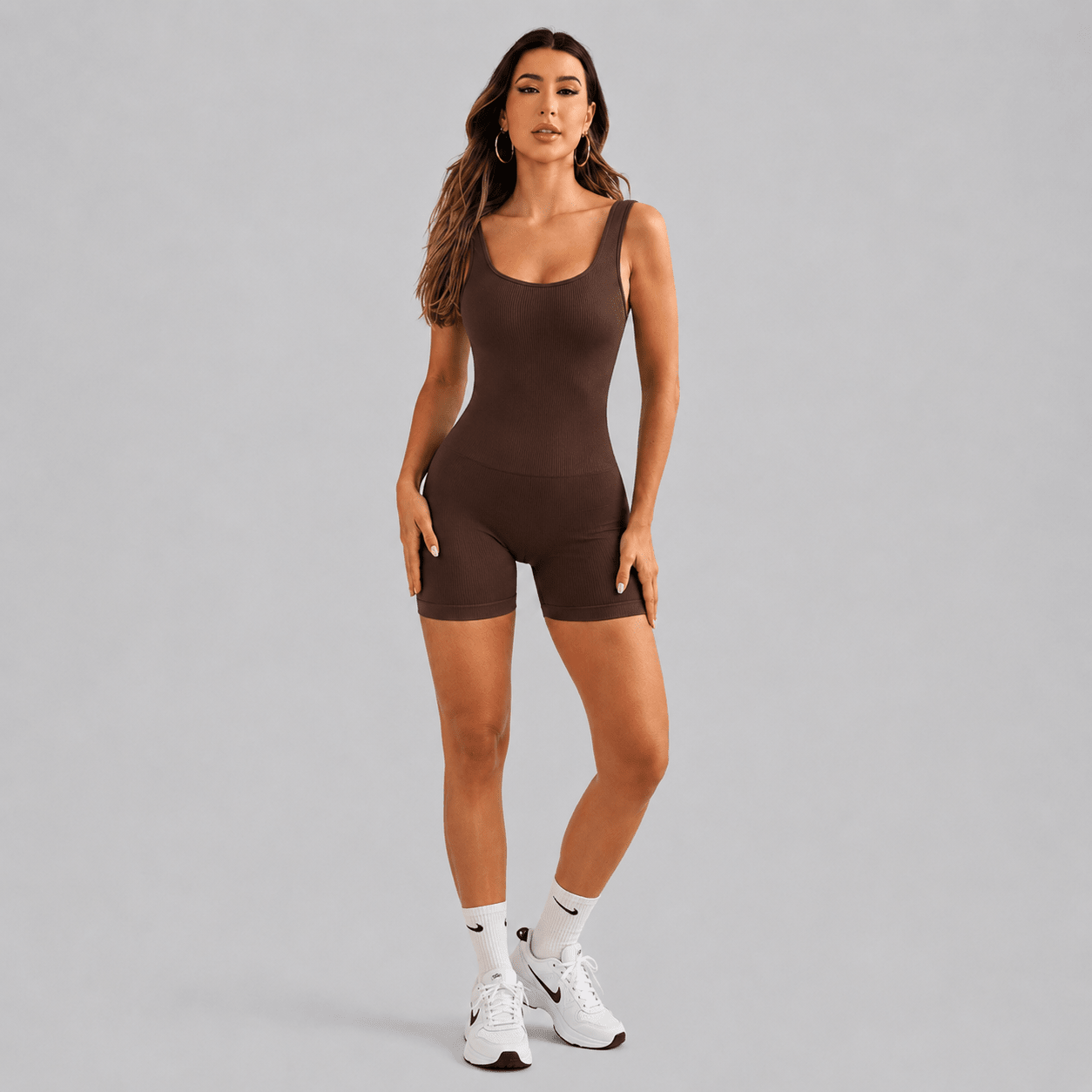 D0018 Enterizo Deportivo Chocolate - WHOLESALE VAB