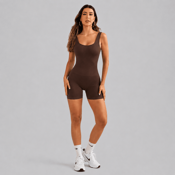 D0018 Enterizo Deportivo Chocolate - WHOLESALE VAB