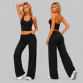 D0019 Set Deportivo Largo Negro - WHOLESALE VAB