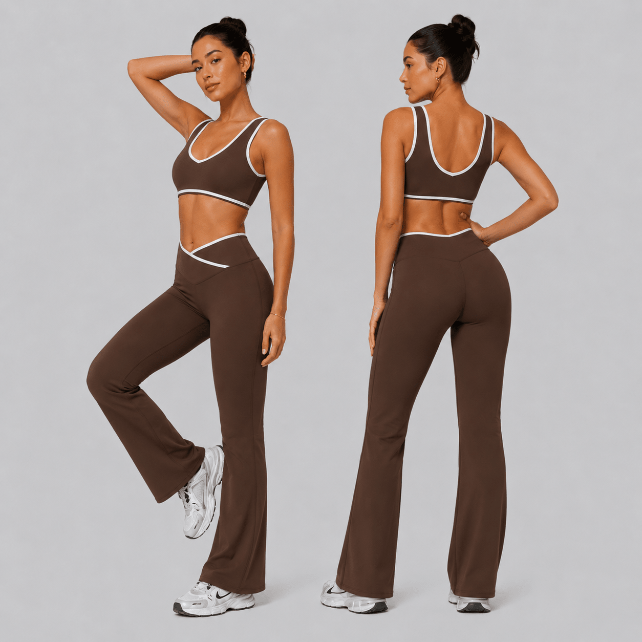 D0020 Set Deportivo Flare Chocolate - WHOLESALE VAB