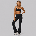 D009 Set Deportivo Flare Negro - WHOLESALE VAB