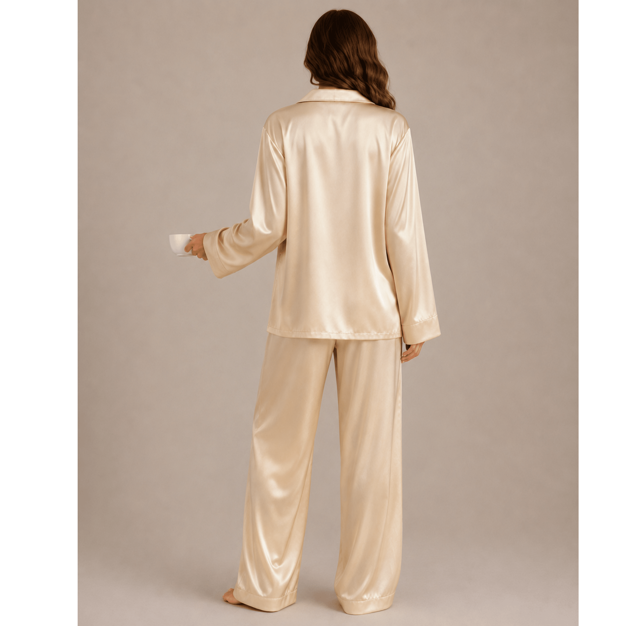 P005 · Pijama Satín Lycrado Elegante | 100% Poliéster - WHOLESALE VAB